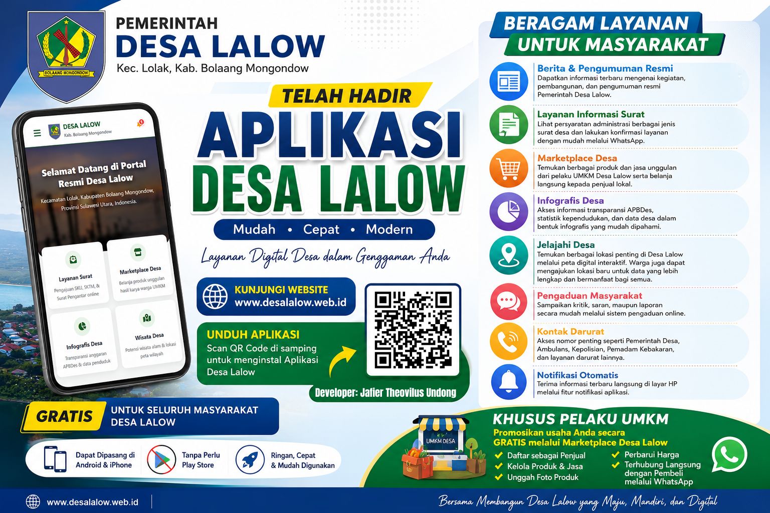 Dorong Digitalisasi dan Transparansi, Pemdes Lalow Kembangkan Website Resmi Desa